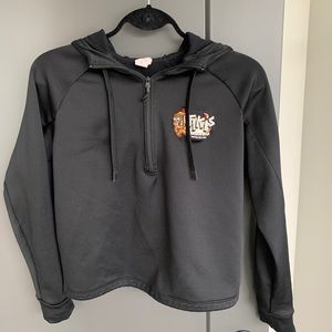 Black hoodie with tiki logo